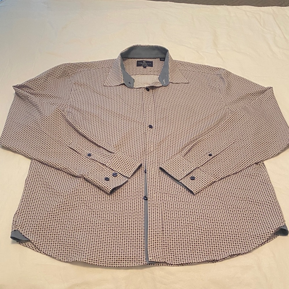 Stylish Men's Checkered Button-Down Shirt - Black and White